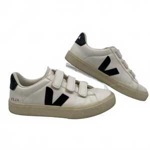 Veja White Black Velcro Closure Sneakers | Women’s US9